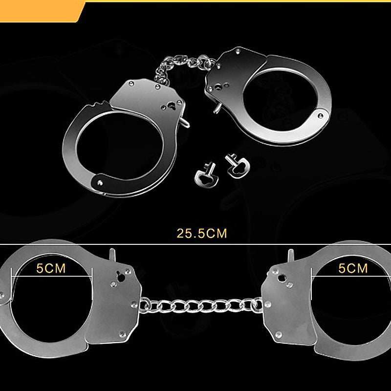 Fetish Pleasure Metal Hand Cuffs by Lovetoy - Cuffs And Restraints