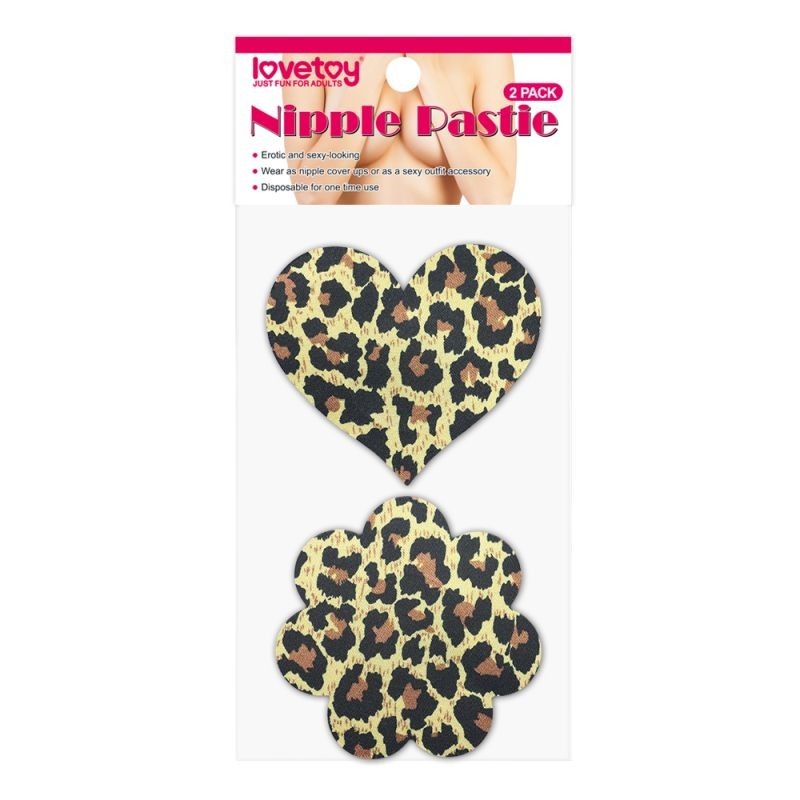 Leopard Sexy Nipple Pasties Twin Pack by Lovetoy - Breast and Nipple Toys