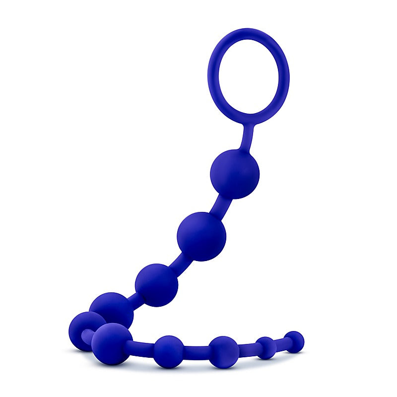 Luxe Silicone 10 Beads Indigo by California Exotics - Anal Beads and Balls