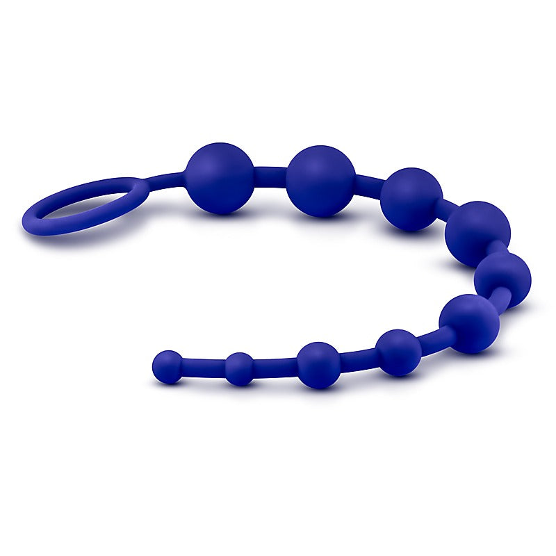 Luxe Silicone 10 Beads Indigo by California Exotics - Anal Beads and Balls