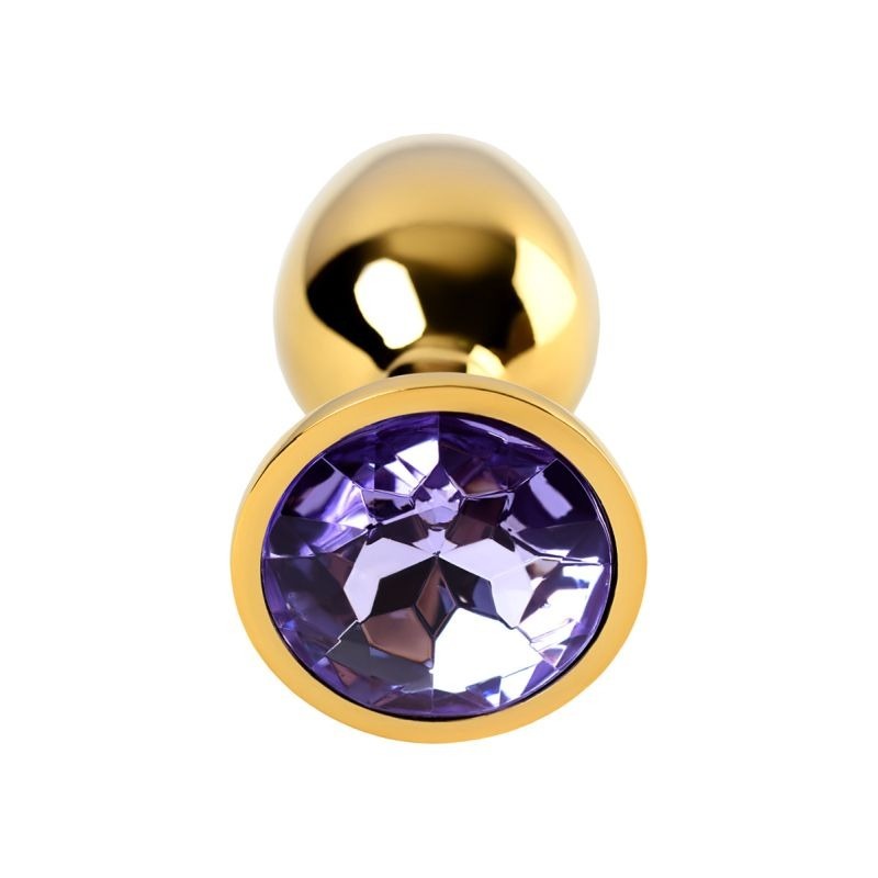 Metal Anal Plug w/ Tourmaline Gem by ToyFa - Butt Plugs