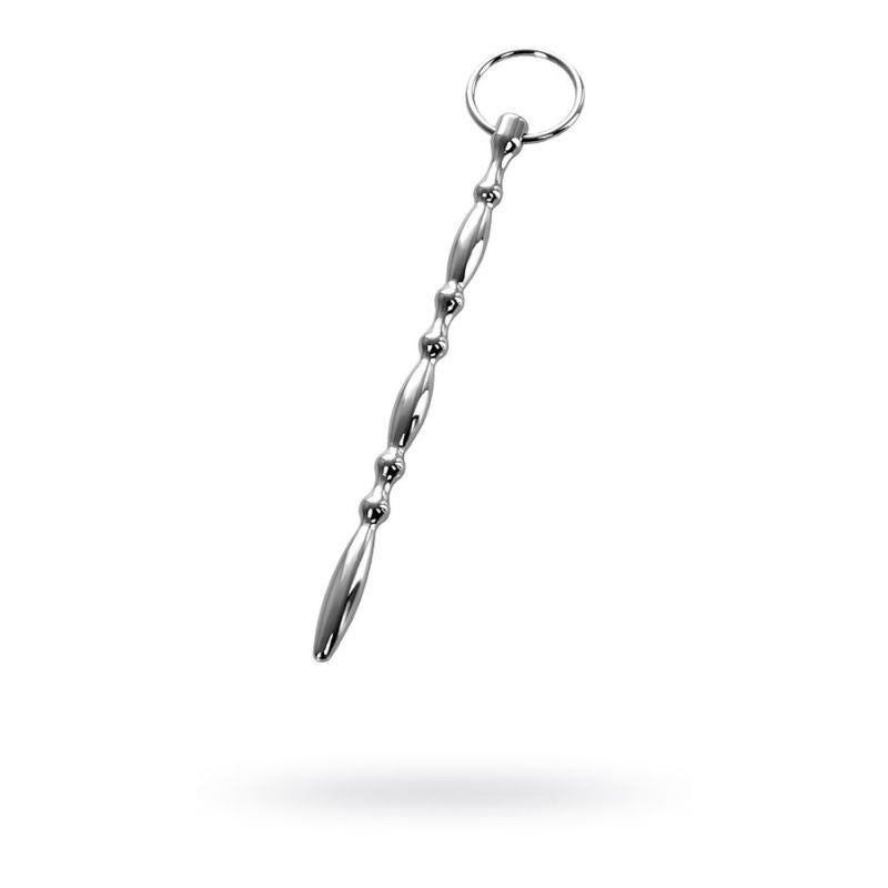 Metal Beaded Urethral Plug w/ Ring by ToyFa - Urethral Sounds
