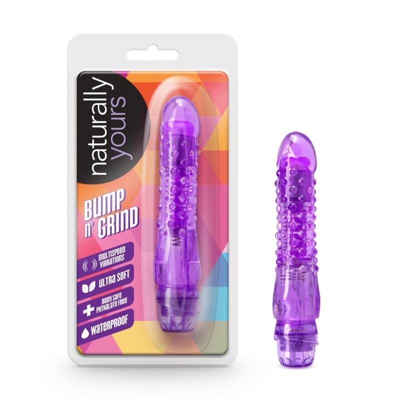 Naturally Yours Bump n Grind Vibrating Dildo Purple - Vibrating Dildos
