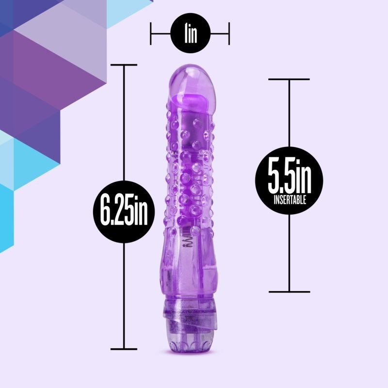 Naturally Yours Bump n Grind Vibrating Dildo Purple - Vibrating Dildos