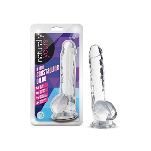 Naturally Yours 8" Crystaline Dildo Diamond - Realistic Dildos