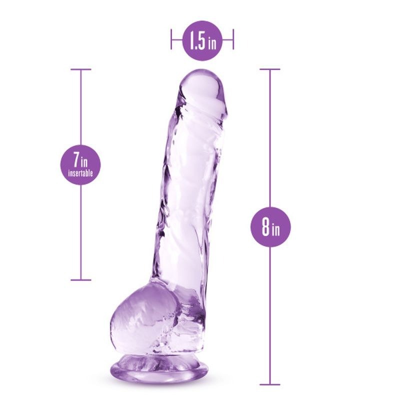 Naturally Yours 8" Crystaline Dildo Diamond - Realistic Dildos