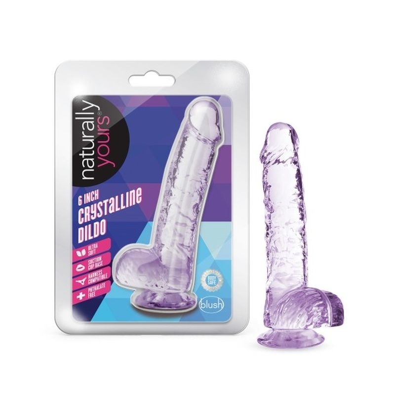 Naturally Yours 6" Crystaline Dildo Diamond - Realistic Dildos
