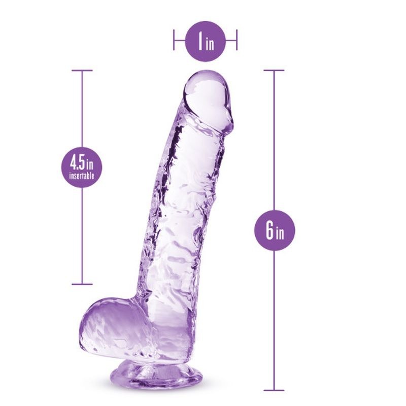 Naturally Yours 6" Crystaline Dildo Diamond - Realistic Dildos