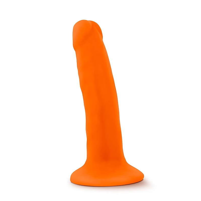 Neo Dual Density Cock Neon Realistic Dildo Orange - Realistic Dildos