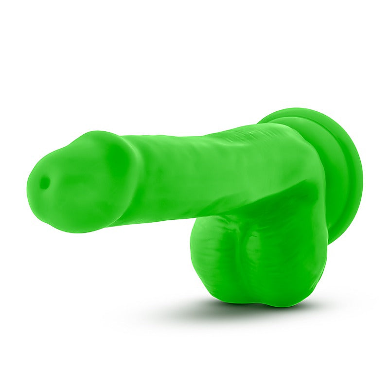 Neo Dual Density Cock With Balls Neon Green - Realistic Dildos