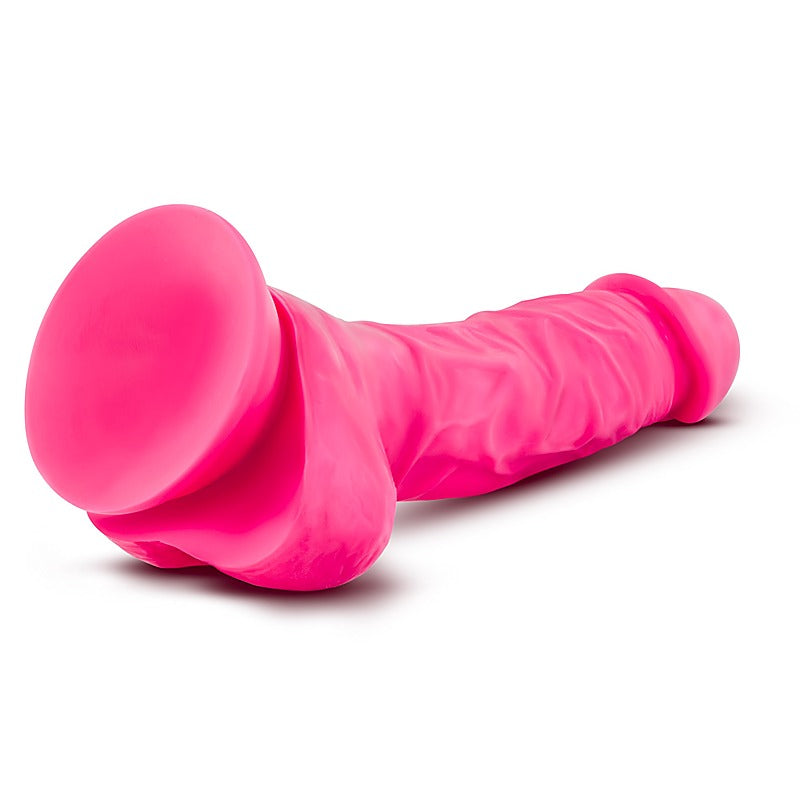Neo Dual Density Cock With Balls Neon Blue - Realistic Dildos