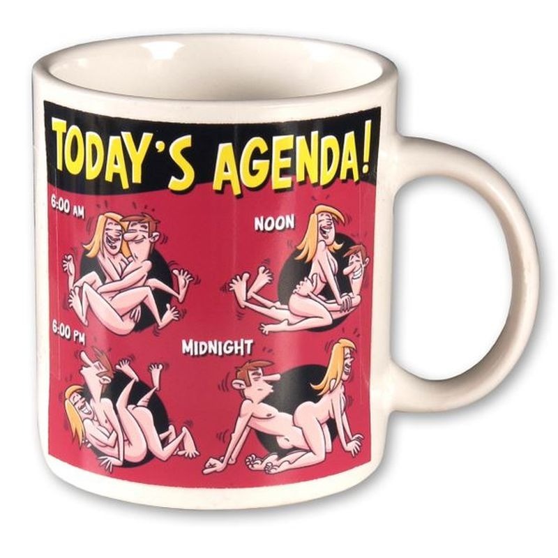 Todays Agenda Coffee Mug Party Gift by Ozze Creations - Party Gifts and Novelties