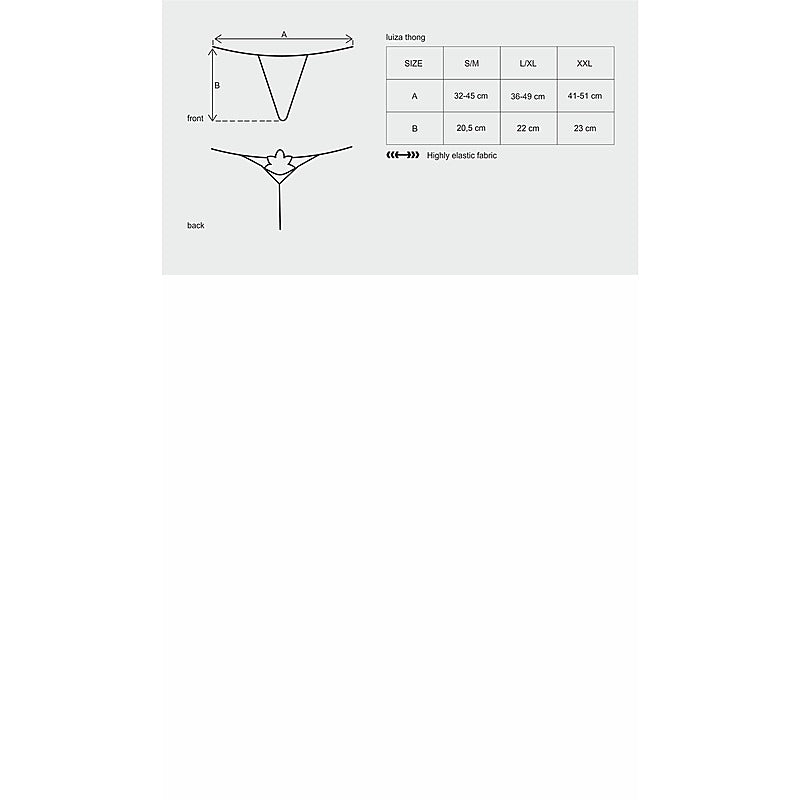 Luiza Thong Panties White by Obsessive Lingerie - G-Strings, Panties and Shorts