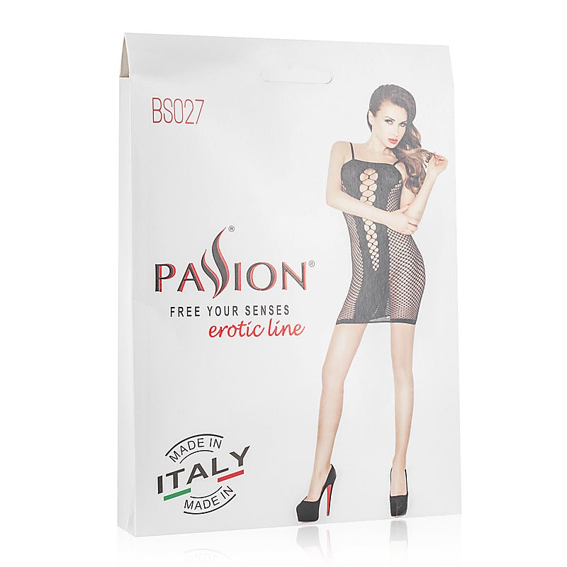 Dress Translucent With Open Sides BLK by Passion Lingerie - Skirts And Club Wear