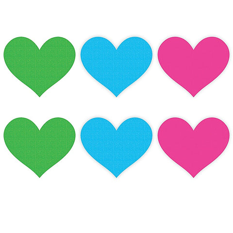 Neon Heart Pasties Costume by Xgen Products - Fancy Dress Ups