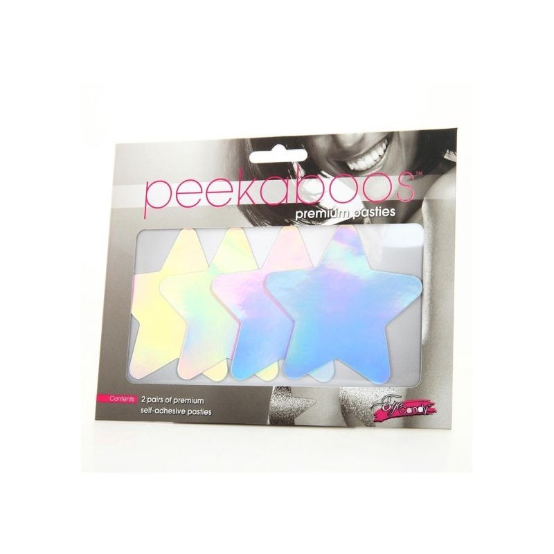Iridescent Stars Sexy Nipple Pasties by Xgen Products - Fancy Dress Ups