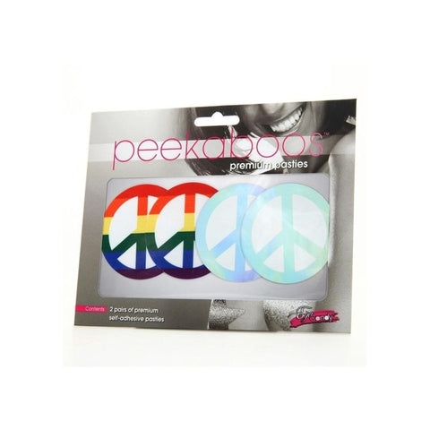 Pride Peace Sign Pasties Costume by Xgen Products - Fancy Dress Ups