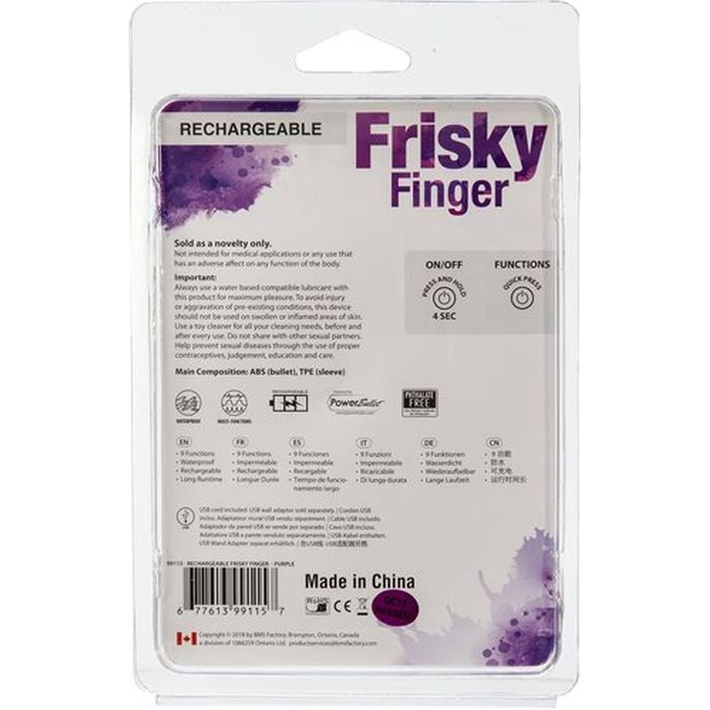 Frisky Finger Rechargeable Finger Vibrator by BMS Factory - Finger and Tongue Vibrators