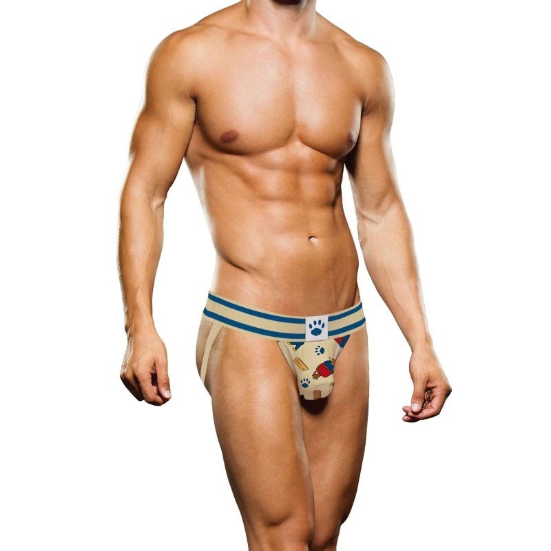 Lumberbear Mens Jock Strap Beige Blue by Prowler - Jocks and G-Strings