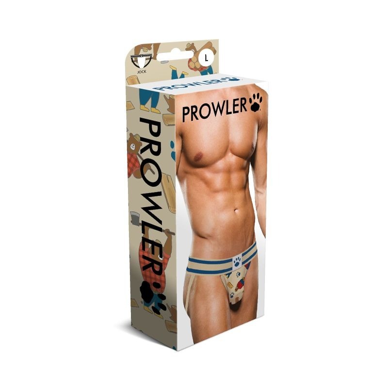 Lumberbear Mens Jock Strap Beige Blue by Prowler - Jocks and G-Strings