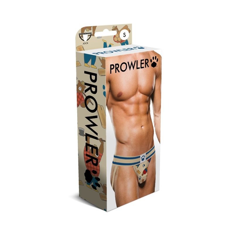 Lumberbear Mens Jock Strap Beige Blue by Prowler - Jocks and G-Strings