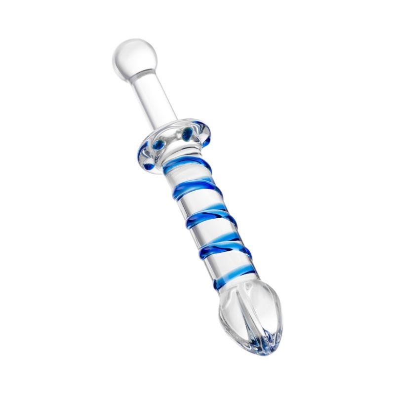 Sexus Glass Dildo Probe w/ Handle by ToyFa - Glass Sex Toys