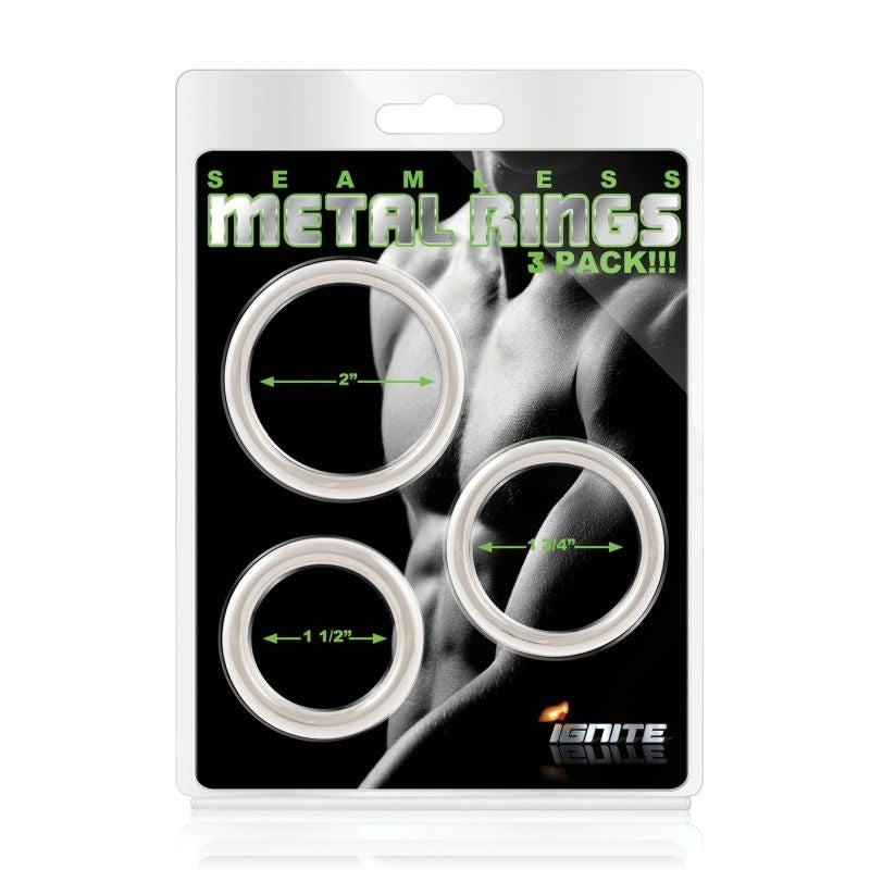 Seamless Metal Cock Ring Set by SI Novelties - Cock Ring Sets