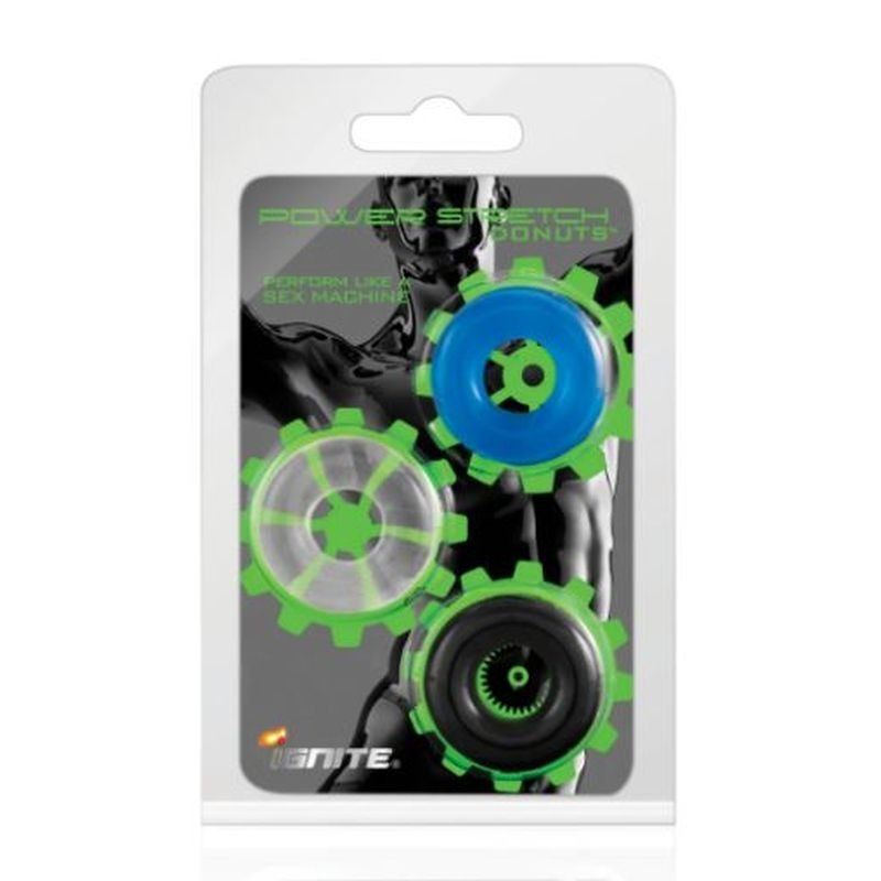 Power Stretch Donuts Colour Cock Ring Set by SI Novelties - Cock Ring Sets