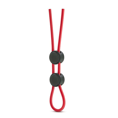 Stay Hard Silicone Double Loop Cock Ring Red - Cock Rings