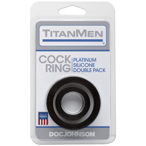 Silicone Cock Rings Double Pk by Doc Johnson - Stretchy Cock Rings