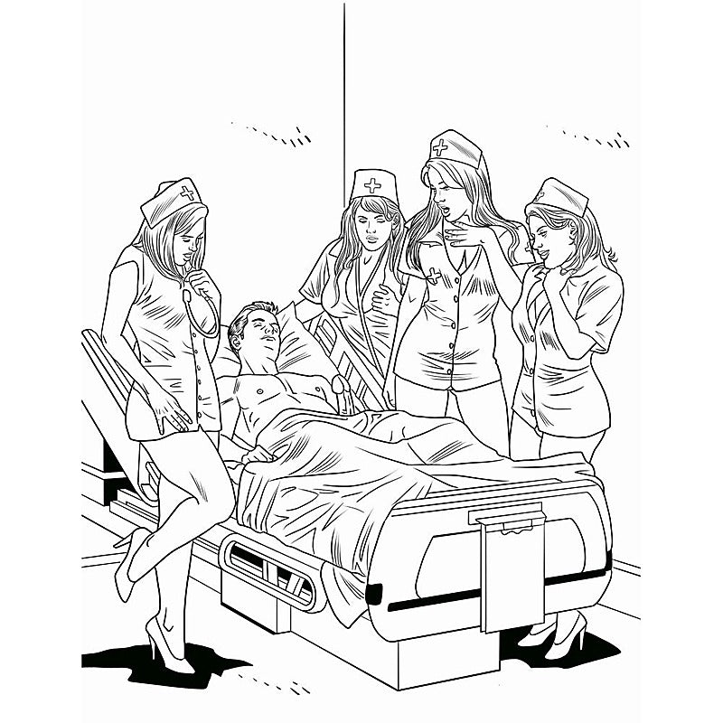 XXX Nurses Colouring Book Party Gift by Wood Rocket - Party Gifts and Novelties