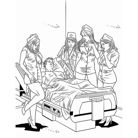 XXX Nurses Colouring Book Party Gift by Wood Rocket - Party Gifts and Novelties