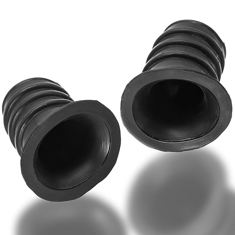 Ribnibs Curved Springy-Ribbed Nip Suckers Night by OxBalls - Nipple and Clit Clamps