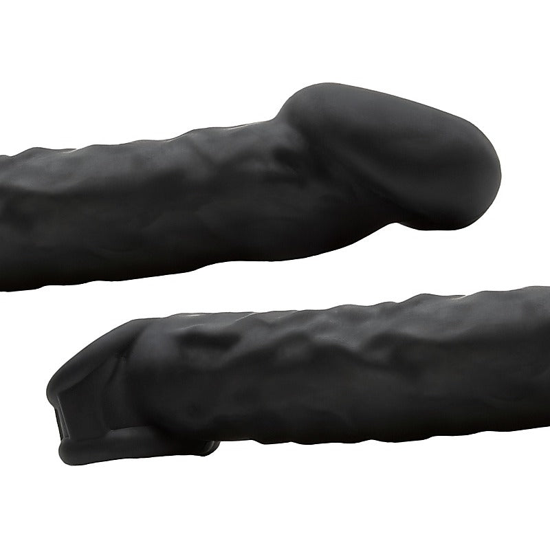 Muscle Ripped Inner Ribbed Velvet Smooth Cock Sheath - Penis Sleeves and Extenders