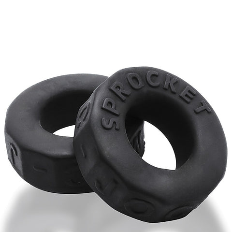 Sprocket Comfort No-Roll Cock Ring Night by OxBalls - Stretchy Cock Rings