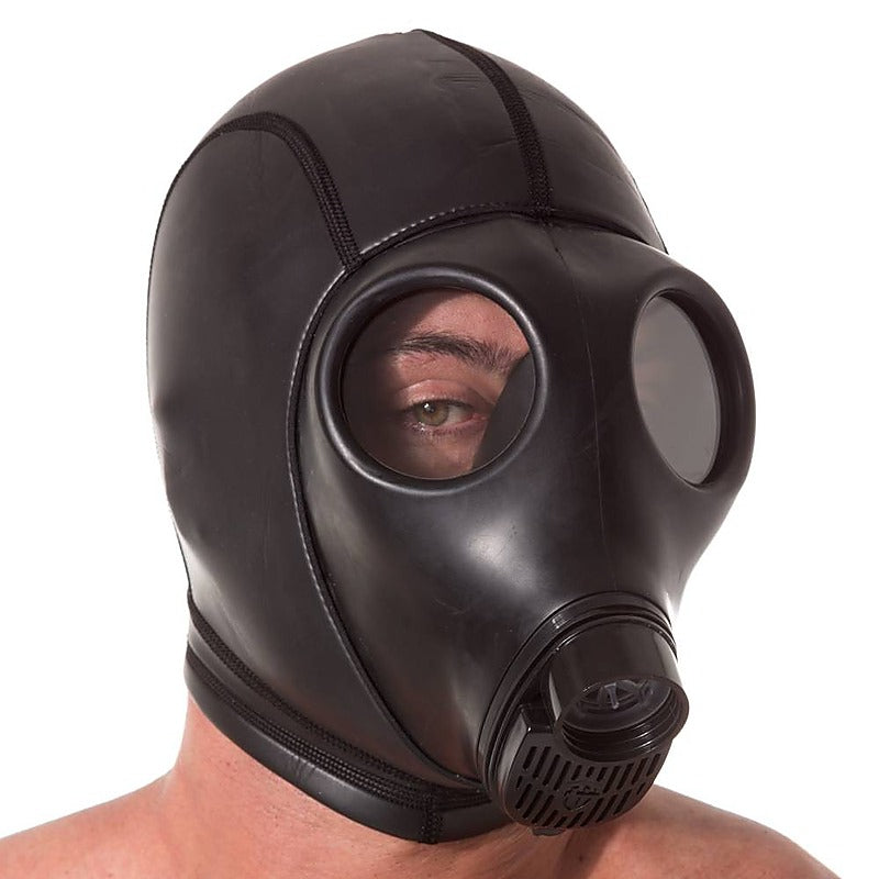 Neoprene Gas Mask Hood by XR Brands - Bondage Hoods