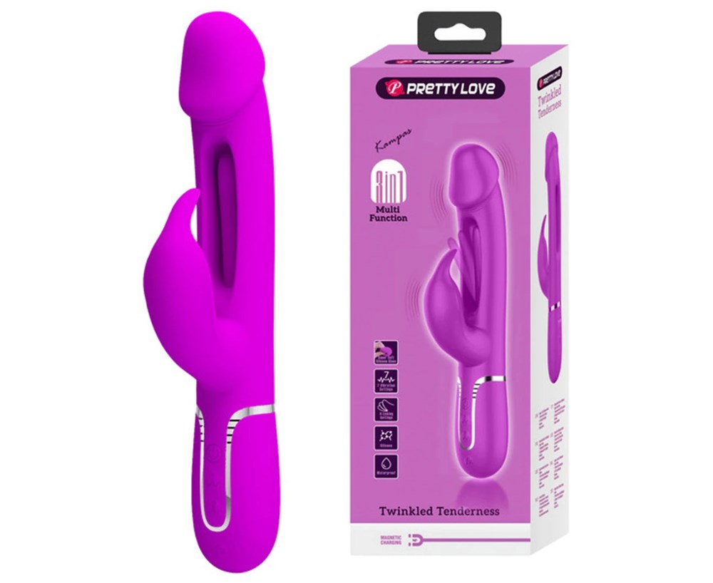 Pretty Love Kampas 3 in1 Multi Function Rechargeable Rabbit Vibrator - Rabbit Vibrators