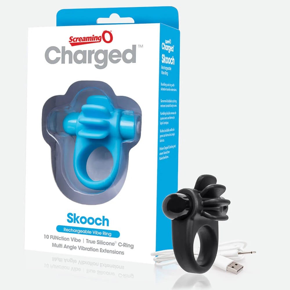 Charged Skooch 10 Functions Vibrating Mens Cock Ring - Vibrating Cock Rings