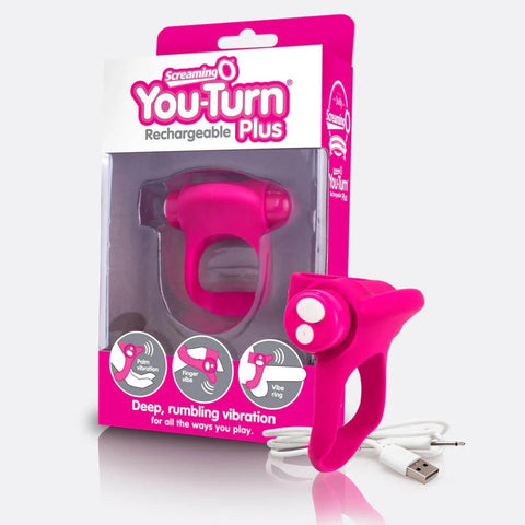 You-turn Ring Blueberry by Screaming O - Vibrating Cock Rings