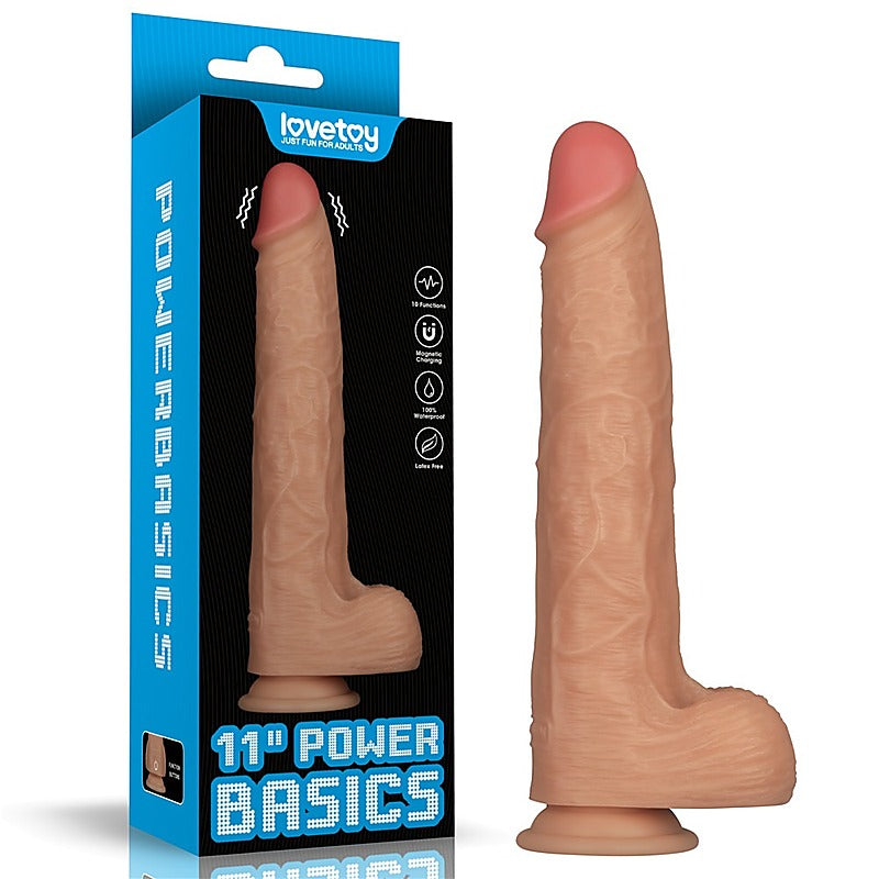 Vibrating USB Power Basics Cock Realistic Dildo by Lovetoy - Realistic Dildos