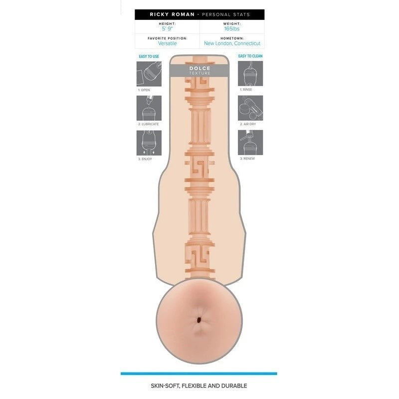 Fleshjack Boys Ricky Roman Dolce Male Masturbator - Fleshlight Male Masturbators