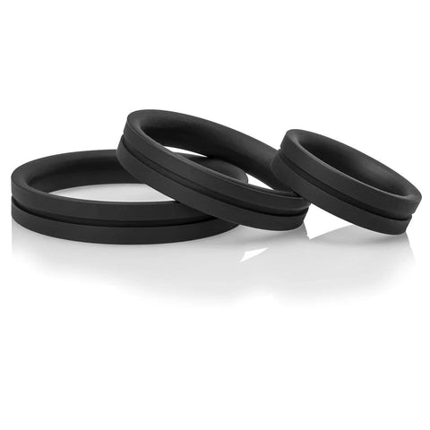 Ring O Pro x 3 Black by Screaming O - Stretchy Cock Rings