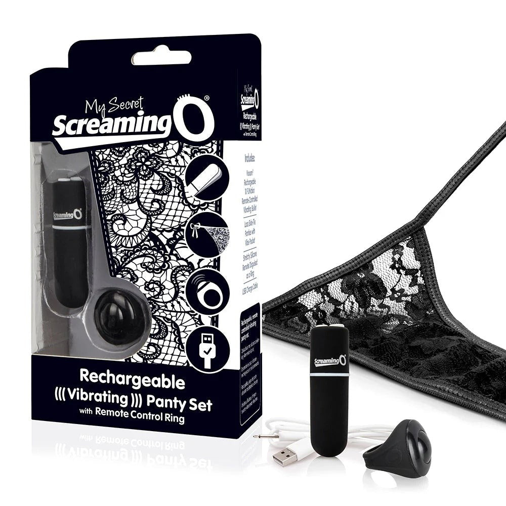 Screaming O My Secret Charged Remote Control Panty Vibrator Black - Remote Control Vibrators