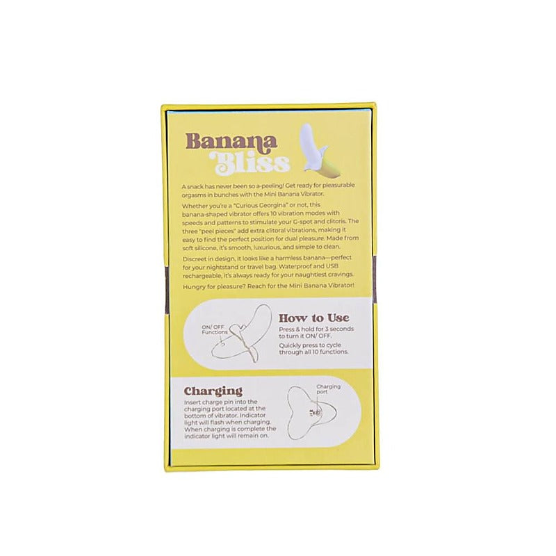 Banana Bliss Silicone Slimline Vibrator Massager - Personal Massagers