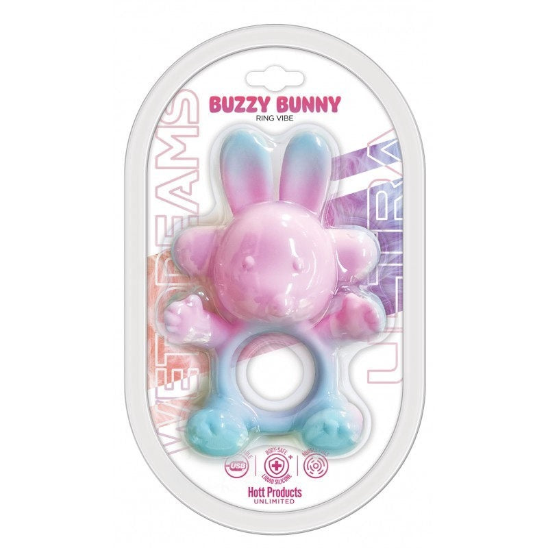 Ultra Buzzy Bunny Men's Cock Ring by Hott Products - Vibrating Cock Rings