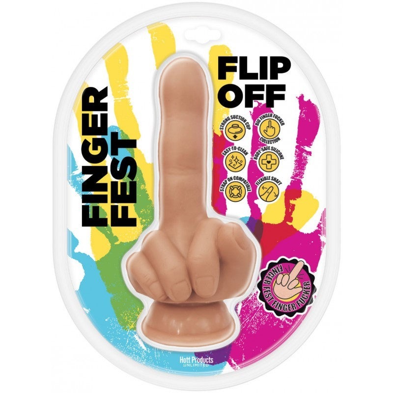 Finger Fest Dildo Flip Off by Hott Products - Realistic Dildos