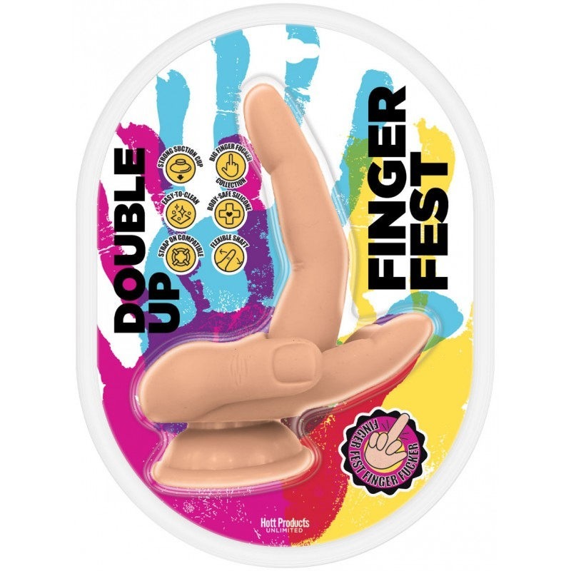 Finger Fest Dildo Double Up by Hott Products - Realistic Dildos