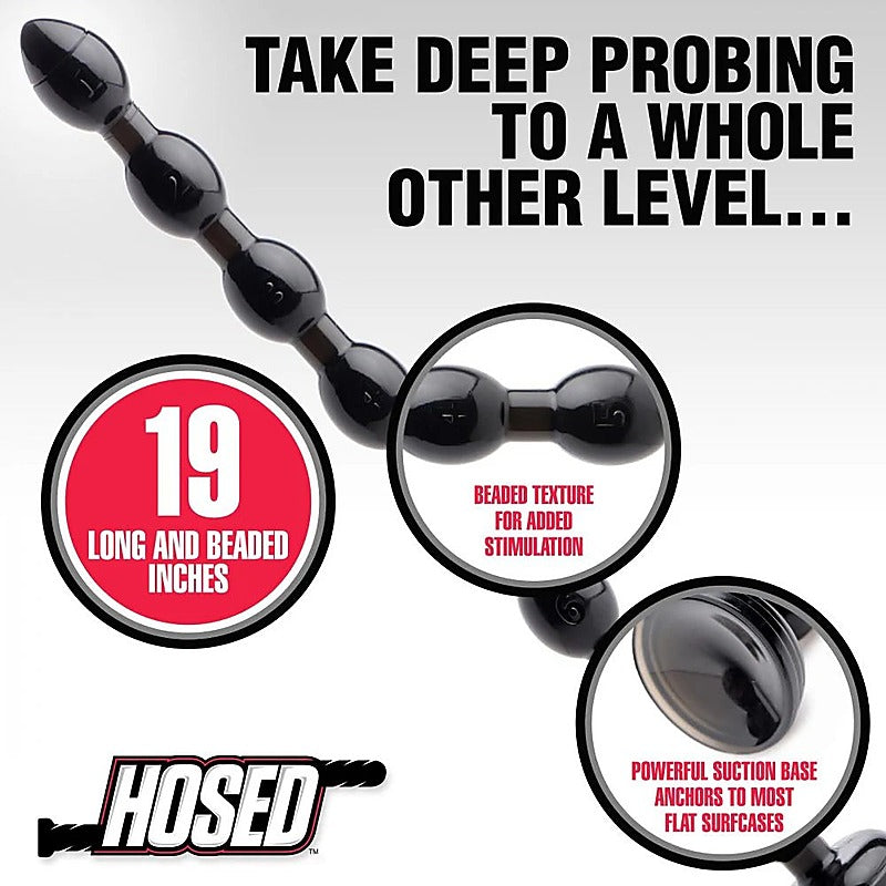 Hosed Beaded Anal Snake by XR Brands - Anal Beads and Balls