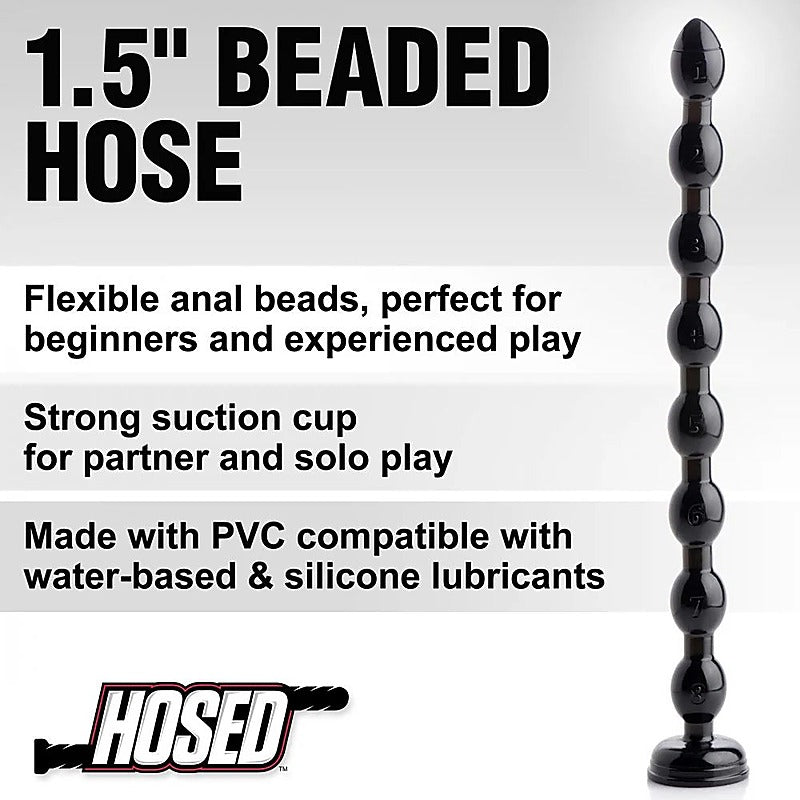Hosed Beaded Anal Snake by XR Brands - Anal Beads and Balls