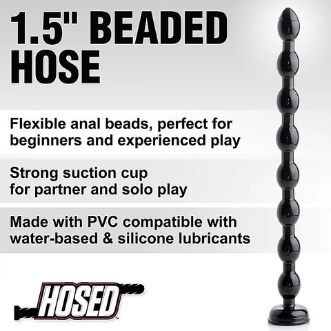 Hosed Beaded Anal Snake by XR Brands - Anal Beads and Balls